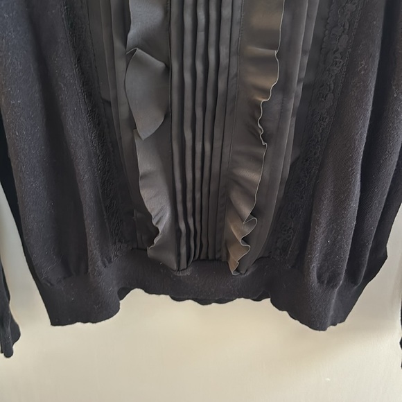 Ted Baker black knit, lace & ribbon sweater - Picture 7 of 8